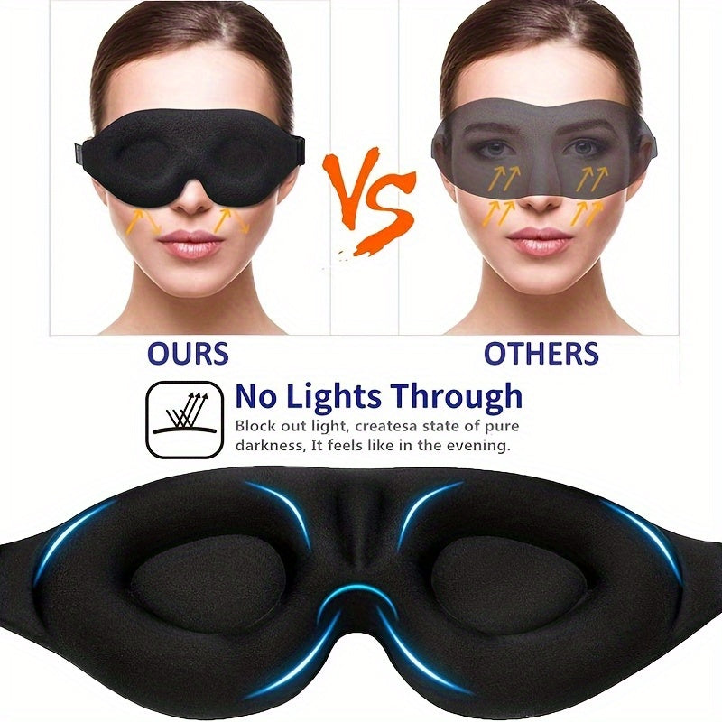 3D Contour Sleep Eye Mask for Men and Women Blackout Soft Comfortable Travel Yoga Nap