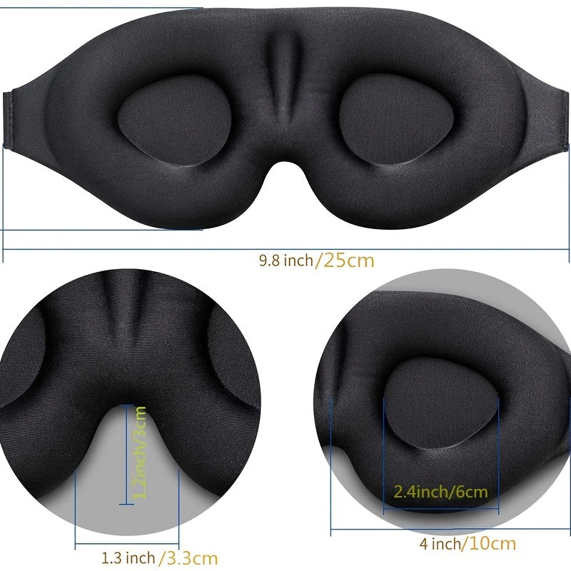 3D Contour Sleep Eye Mask for Men and Women Blackout Soft Comfortable Travel Yoga Nap