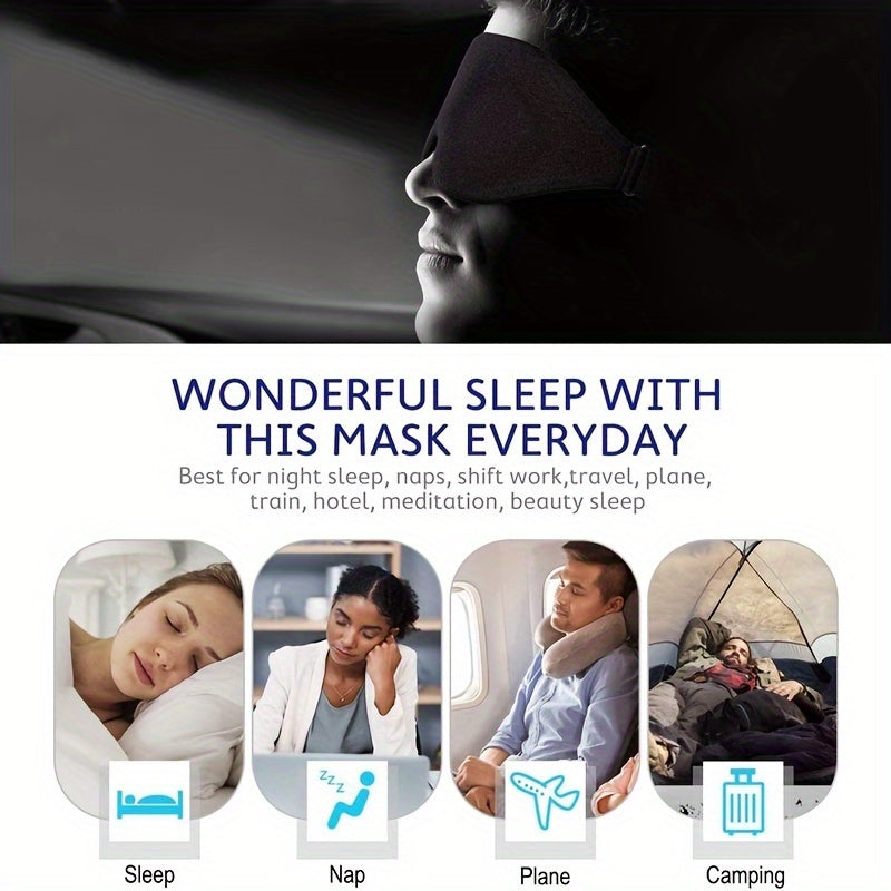 3D Contour Sleep Eye Mask for Men and Women Blackout Soft Comfortable Travel Yoga Nap