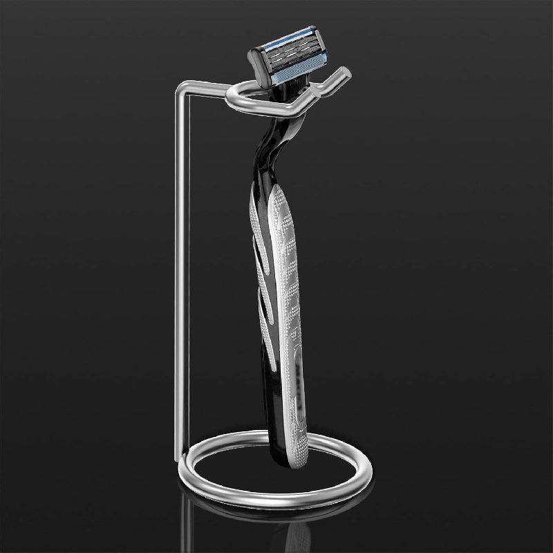 Stainless Steel Razor Stand Shaving Brush Holder Travel Razor Organizer