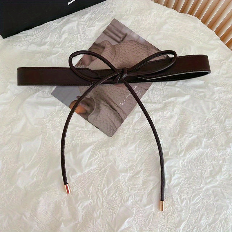 Женский ремень из PU-кожи с узлом для повседневной и официальной носки