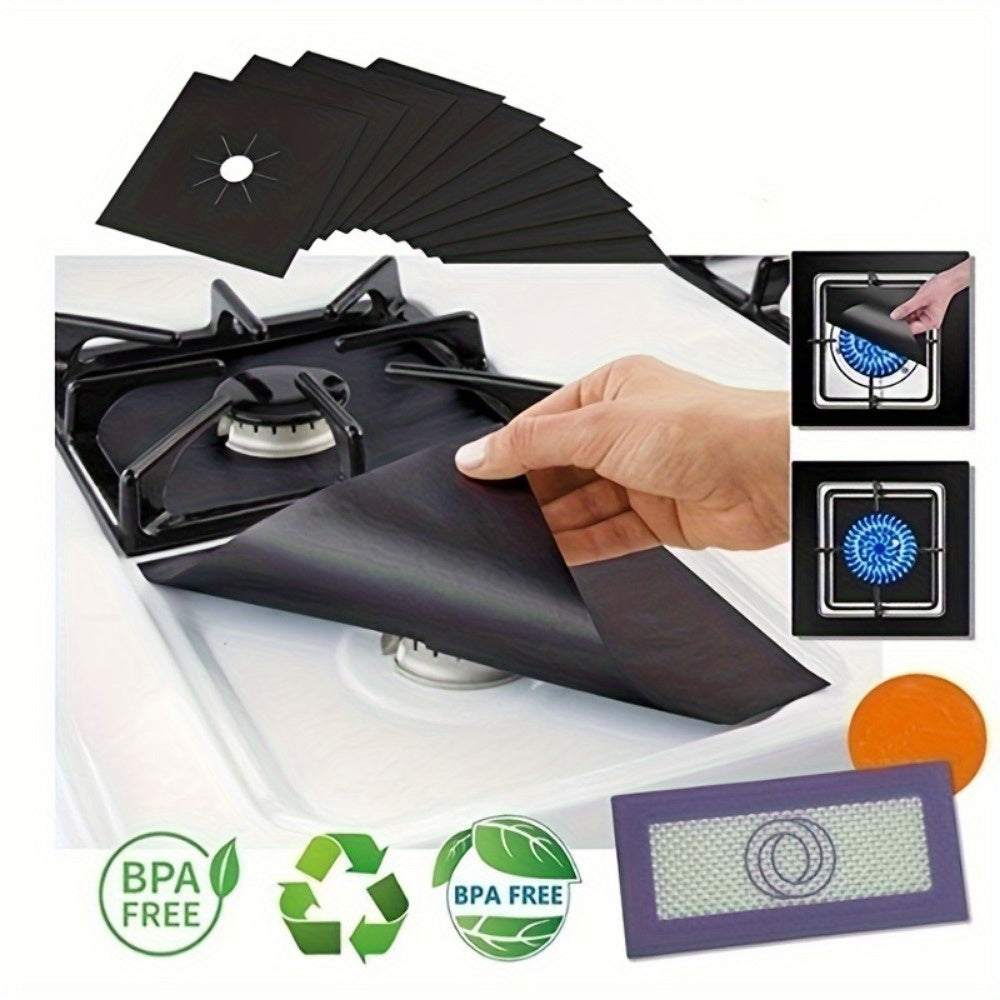 Set of 2 Reusable Gas Stove Cleaning Pads, Oil-Resistant and High-Temperature