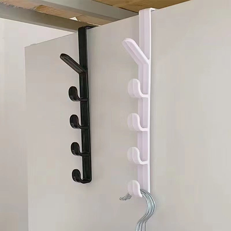 Over-the-Door Coat Rack with 5 Hooks for Hats Keys and Items Space Saving Organizer