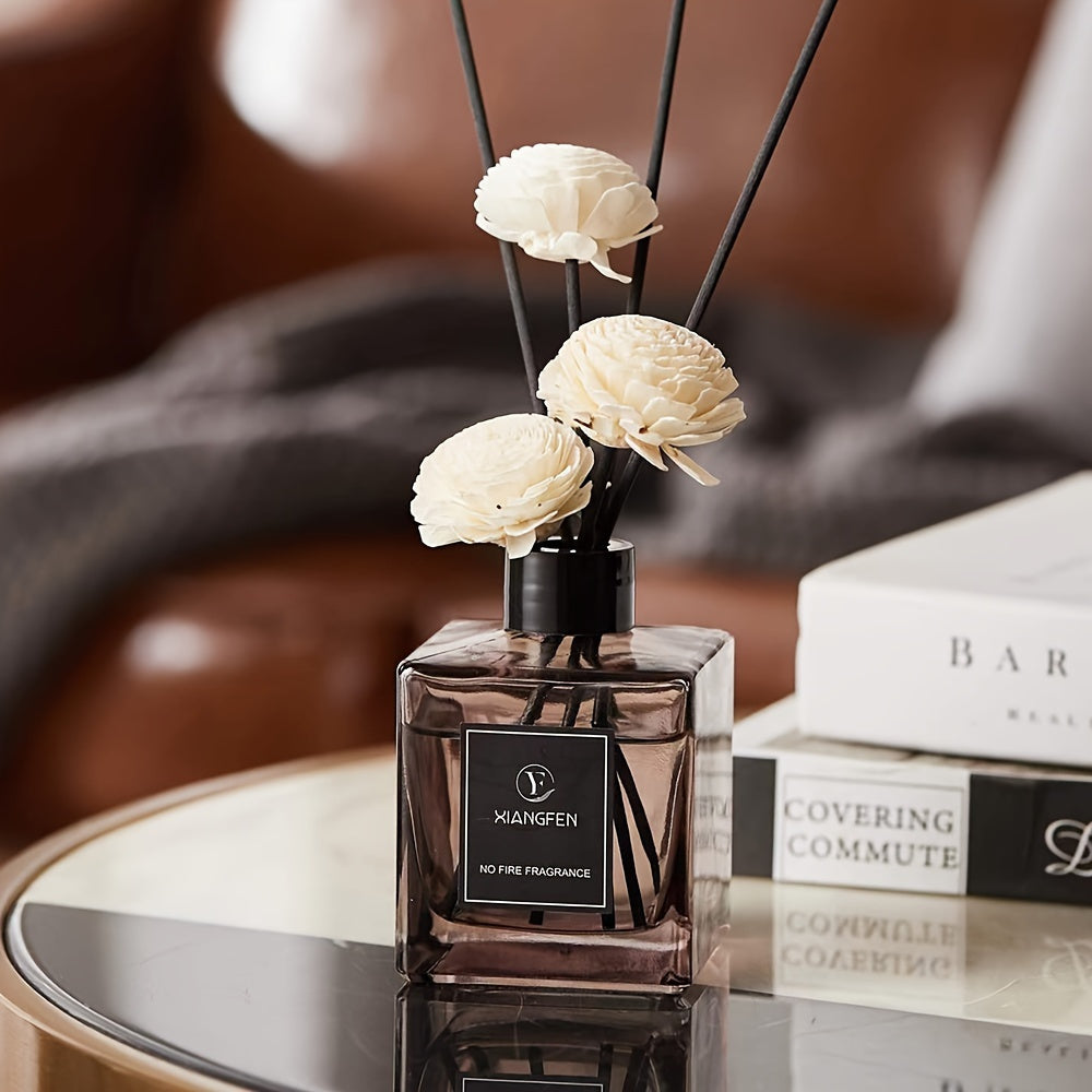 Glass Reed Diffuser Set 1.69oz Home Fragrance for Living Room Bedroom