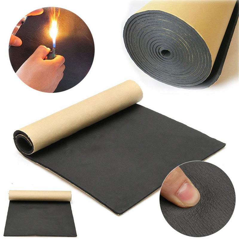 Car Hood Firewall Heat Insulation Mat Sound Deadener 15/10mm Thick 200x50cm