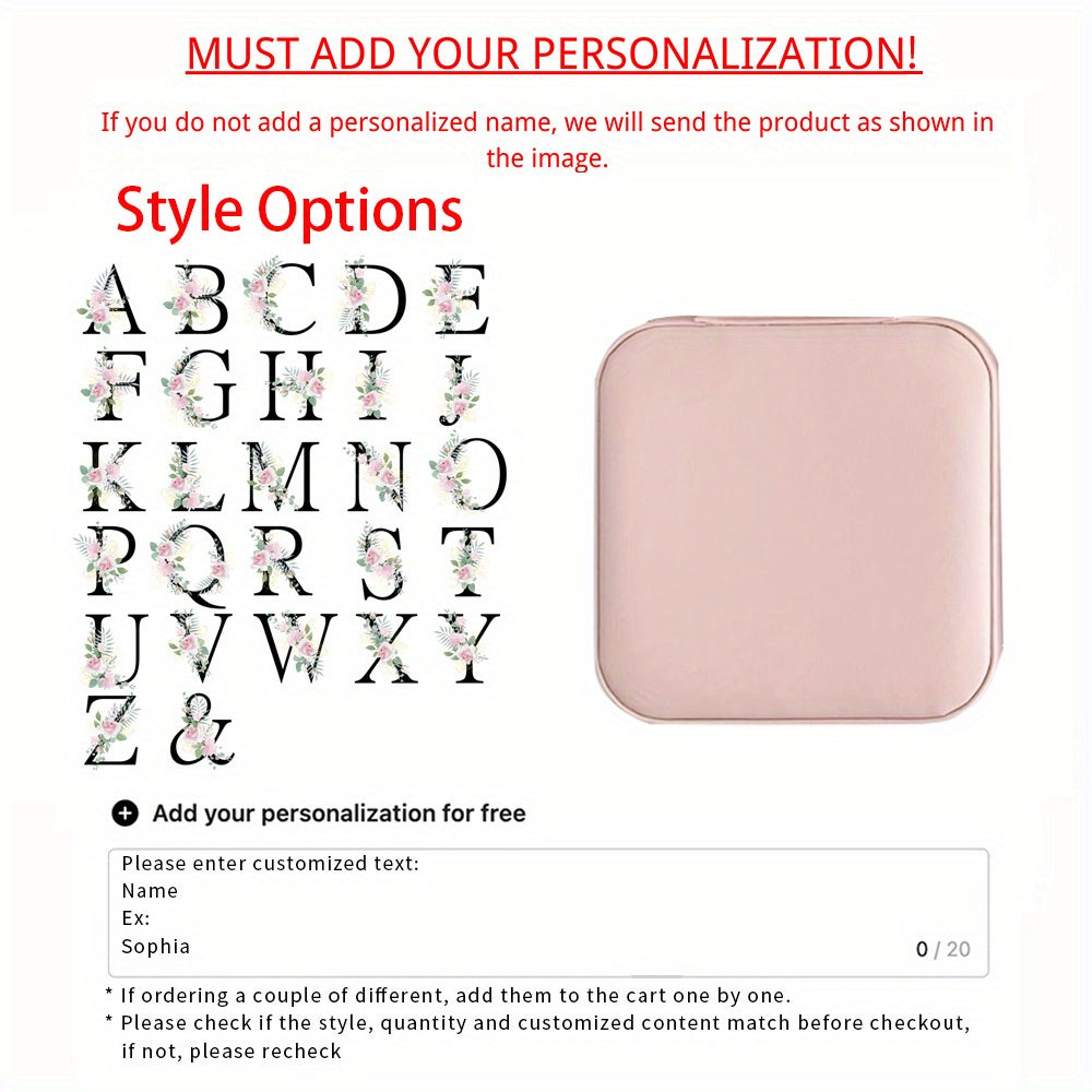 Портативная шкатулка для украшений для путешествий и хранения подарков, 1 шт.