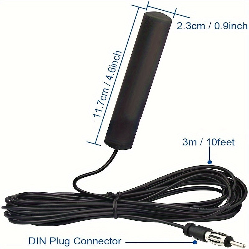 Universal Car Truck Boat AM FM Radio Antenna Black Signal Booster