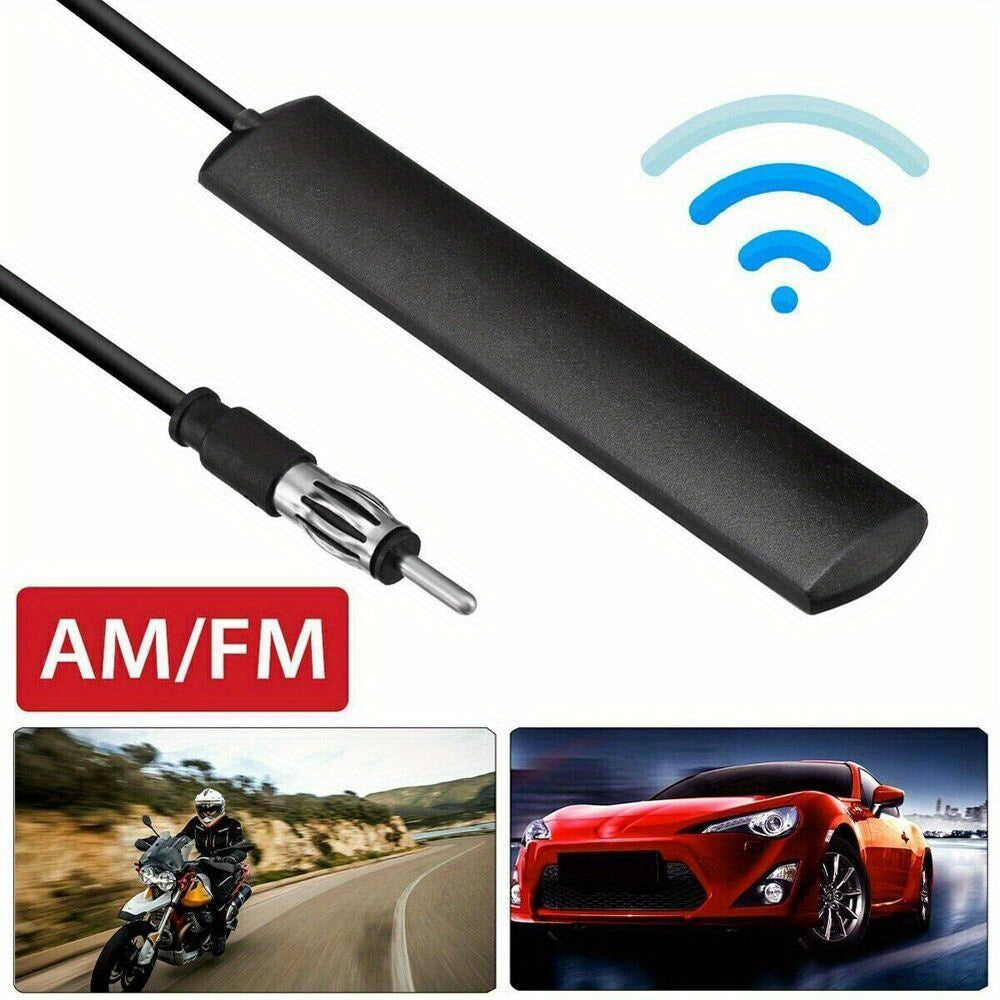 Universal Car Truck Boat AM FM Radio Antenna Black Signal Booster