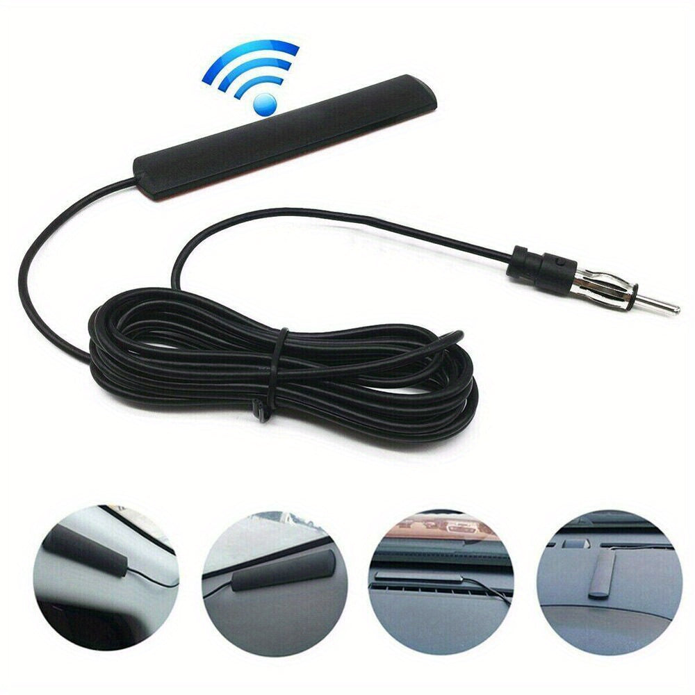 Universal Car Truck Boat AM FM Radio Antenna Black Signal Booster