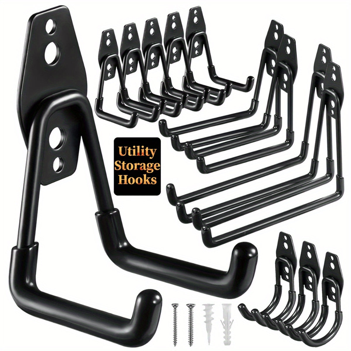 Heavy Duty Garage Storage Hooks for Tools Ladders Bikes Indoor Outdoor Organization