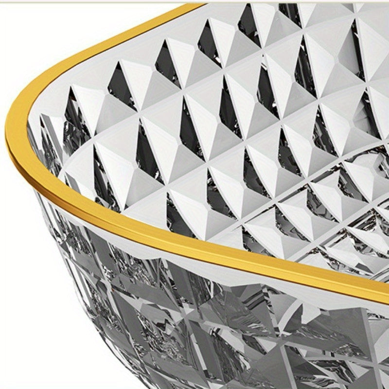 Set of 4 Elegant Gold Rim Fruit Bowls for Serving Desserts and Snacks