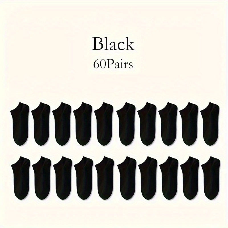 60 juft erkaklar uchun qattiq ichki anklet paypoq, nafas oladigan, terni yutadigan, ochiq havoda foydalanish uchun