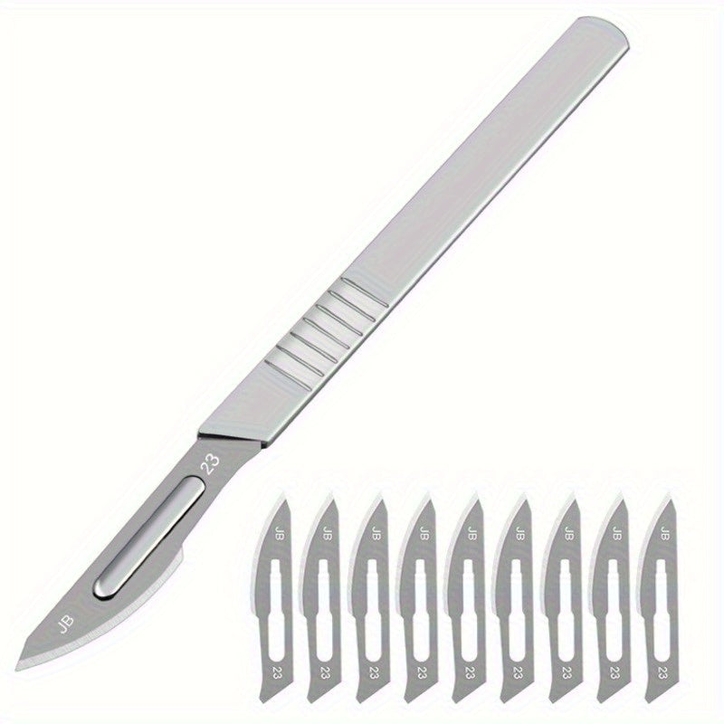 11/22pcs Surgical Scalpel Handles with Carbon Steel Blades for Callus Removal and Crafting
