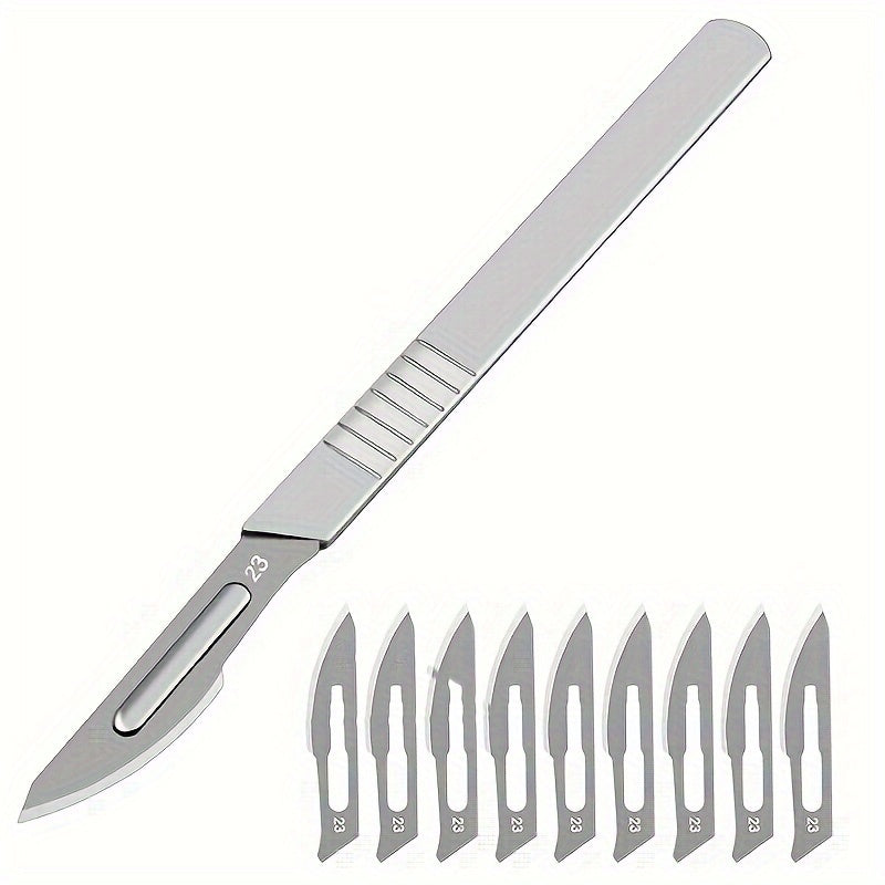 11/22pcs Surgical Scalpel Handles with Carbon Steel Blades for Callus Removal and Crafting