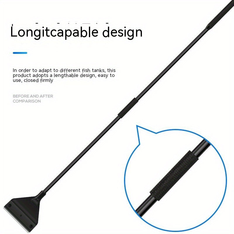 Algae Scraper for Fish Tank Dual-Use Glass Aquarium Cleaning Tool for Flat Algae Removal
