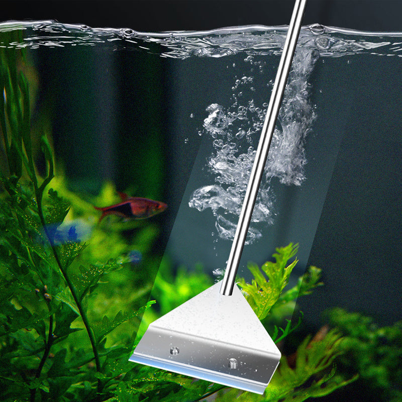 Algae Scraper for Fish Tank Dual-Use Glass Aquarium Cleaning Tool for Flat Algae Removal