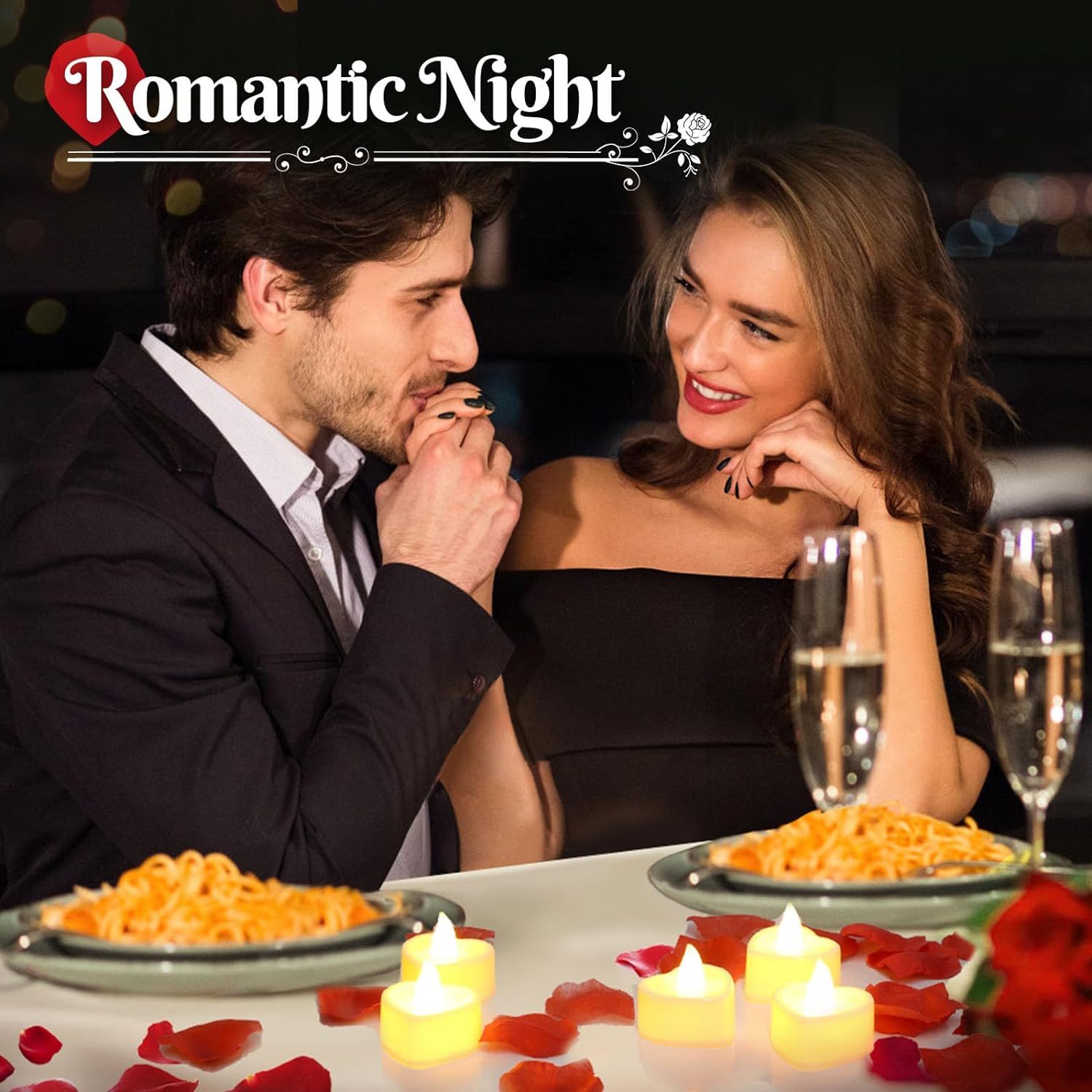 Set of 24 Flameless LED Tea Candles Battery Operated Romantic Wedding Valentine's Day