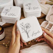 Personalized Jewelry Box for Women Gift Storage Organizer for Travel and Special Occasions