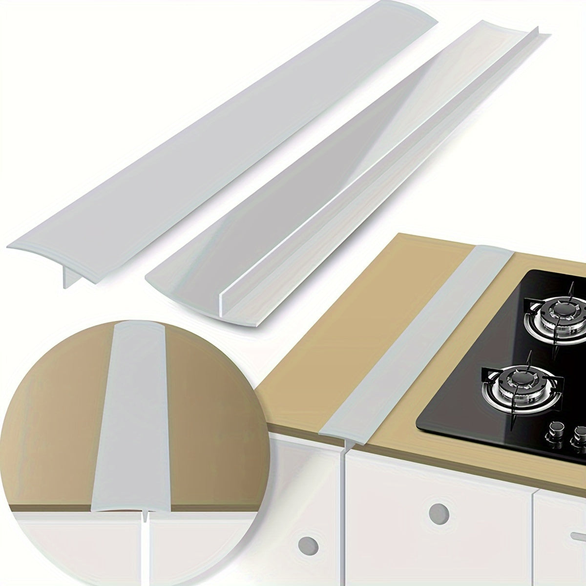 Counter Gap Cover for Stove, Oil and Grease Proof, Heat-Resistant, Waterproof
