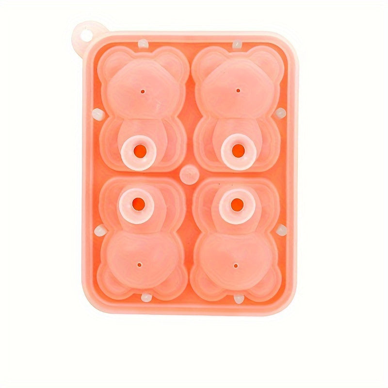 Yozgi Silikon Muz Kublari Formasi 4-chiqishlik Teddy Bear Muz Kublari, Oson chiqarish
