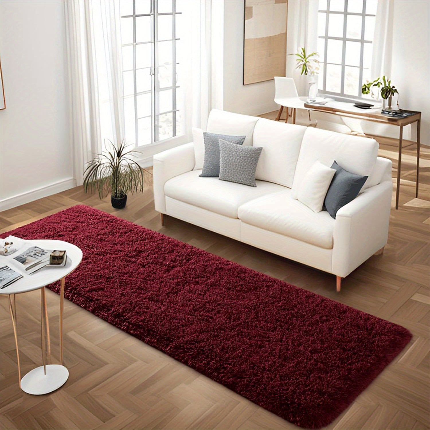 Tie-Dye Gradient Plush Mat for Living Room Bedroom Nursery Soft and Easy to Clean