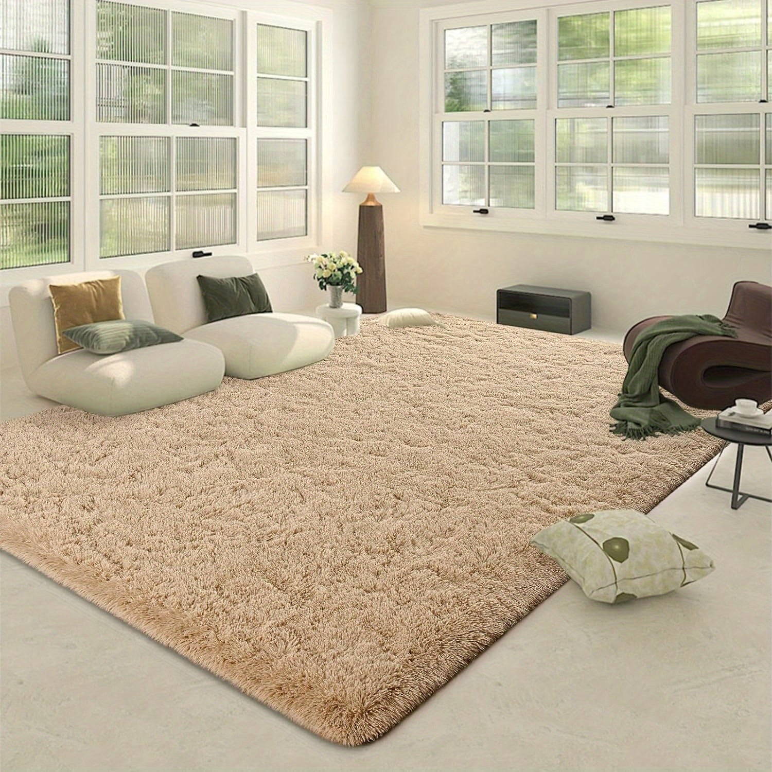 Tie-Dye Gradient Plush Mat for Living Room Bedroom Nursery Soft and Easy to Clean