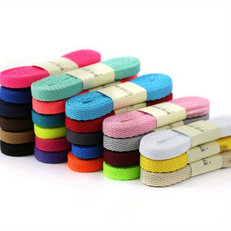 2 пары плоских повседневных спортивных шнурков для кроссовок, белые, 45 дюймов