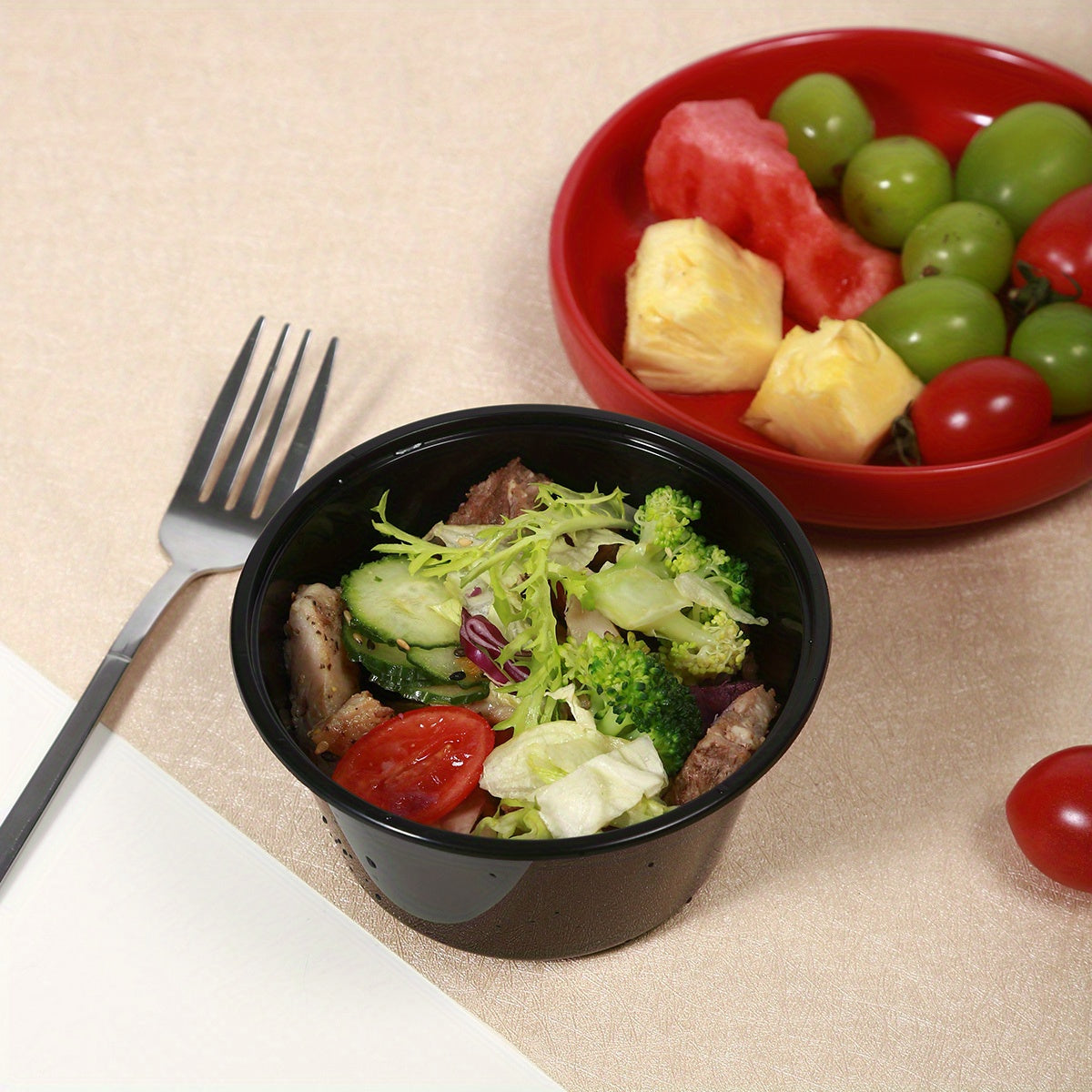 50 Pack Plastic Meal Prep Containers with Lids 450ml To Go Lunch Boxes