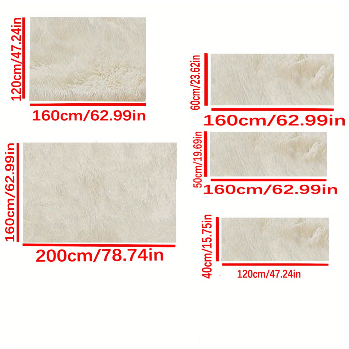 Long Plush Fleece Carpet Rug with Non-Slip Bottom, Tie-Dye Nordic Style Floor Mat