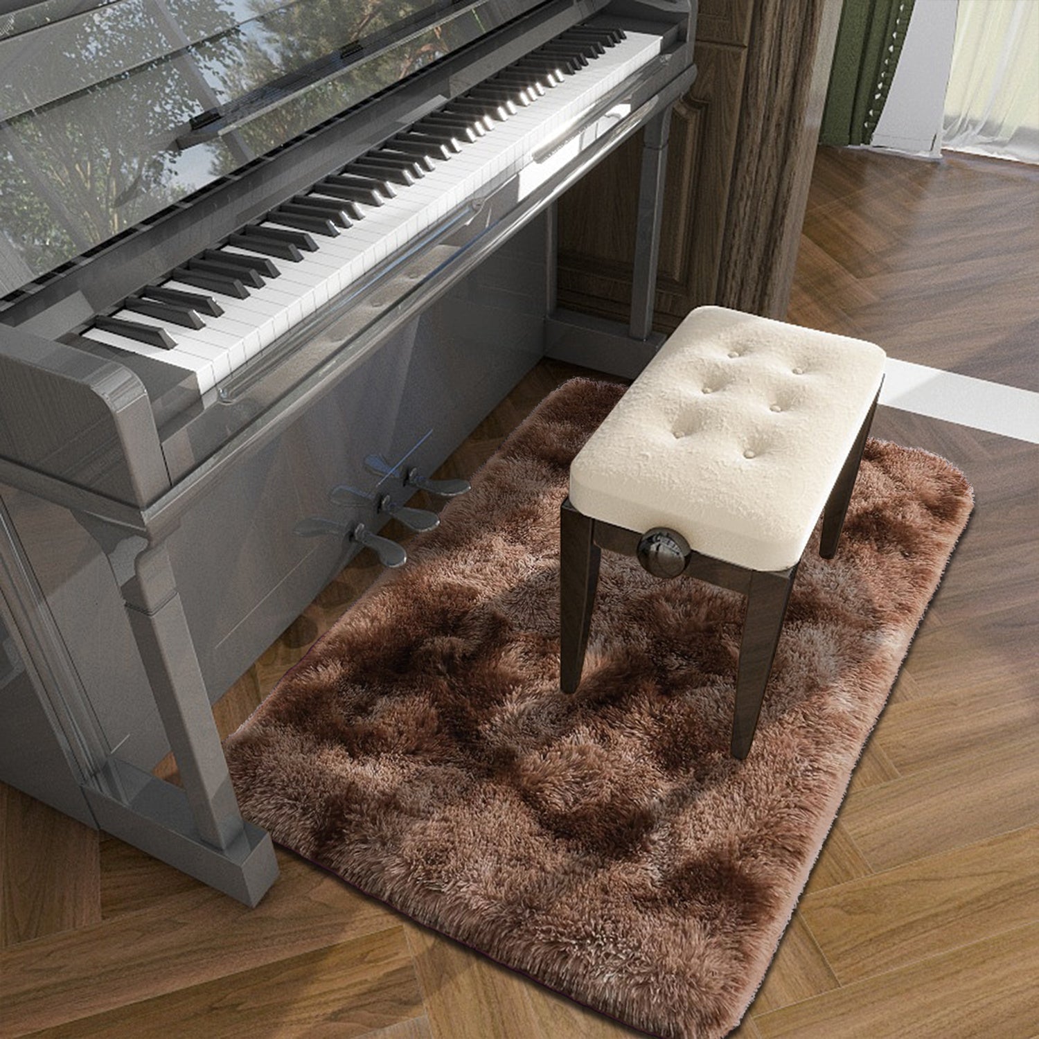 Soft Fluffy Shag Area Rug for Living Room and Bedroom Non-Slip Machine Washable