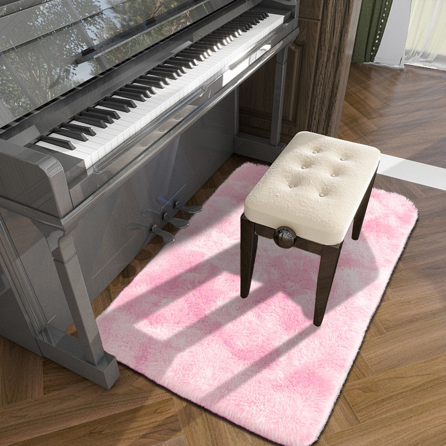 Soft Fluffy Shag Area Rug for Living Room and Bedroom Non-Slip Machine Washable