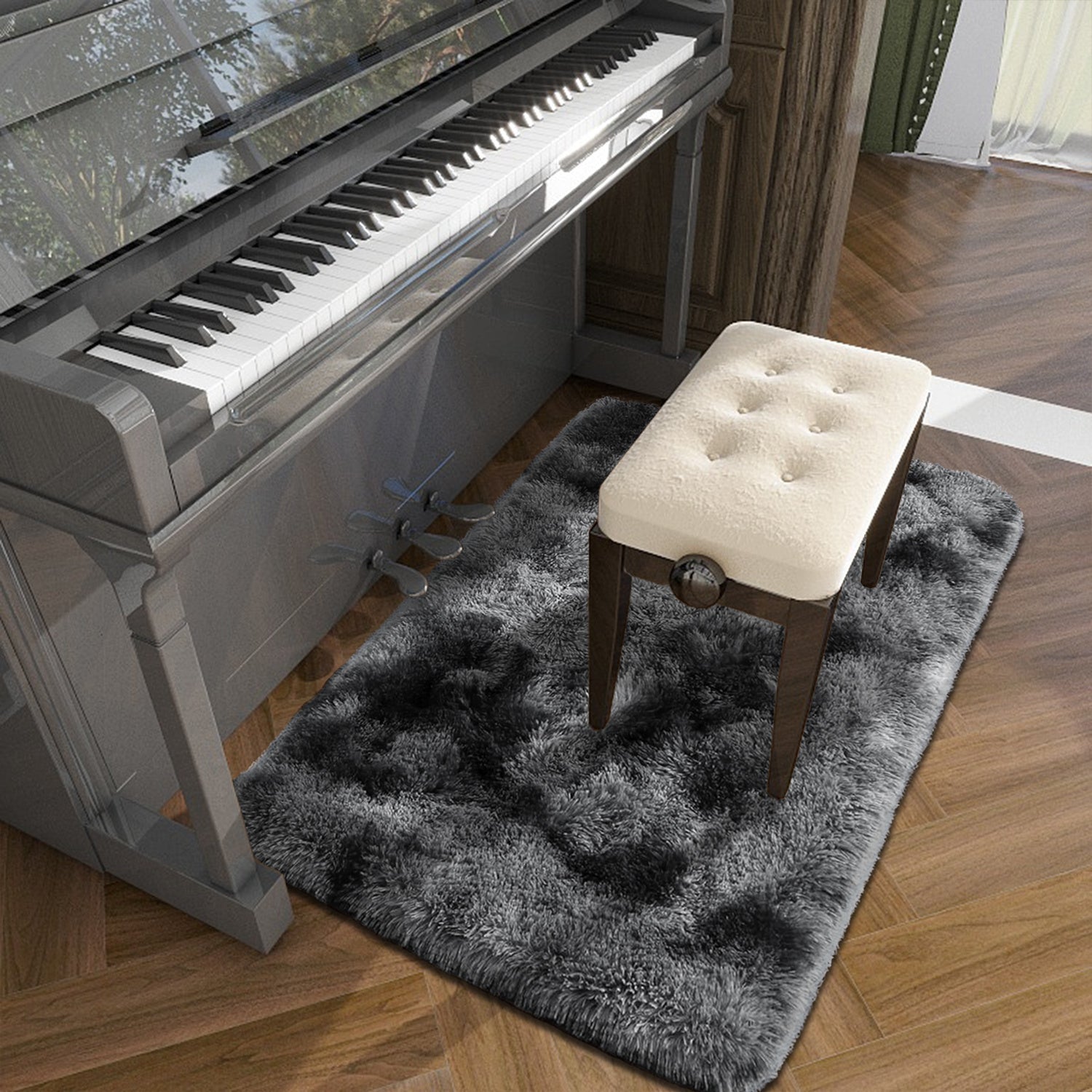 Soft Fluffy Shag Area Rug for Living Room and Bedroom Non-Slip Machine Washable