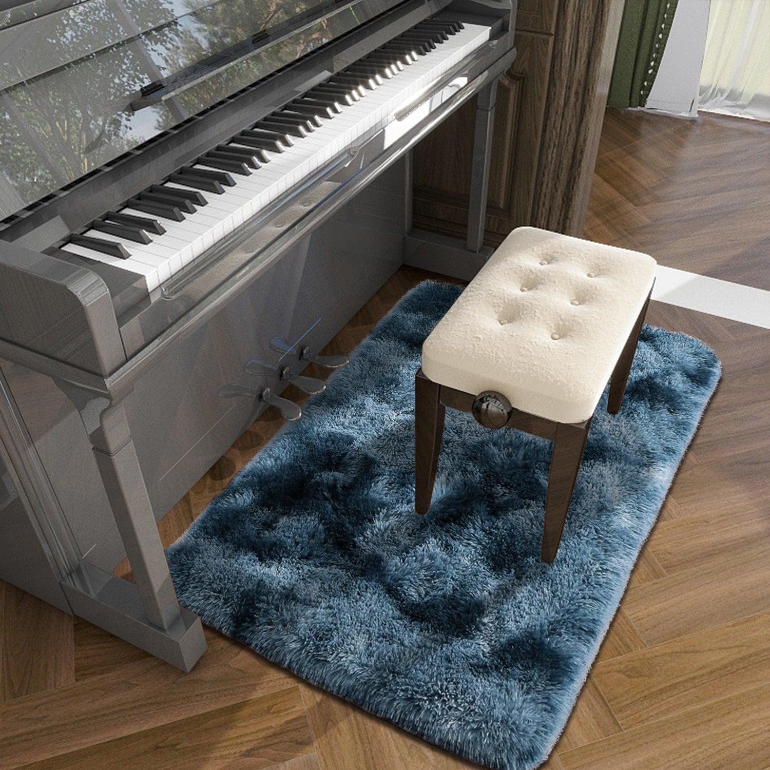 Soft Fluffy Shag Area Rug for Living Room and Bedroom Non-Slip Machine Washable