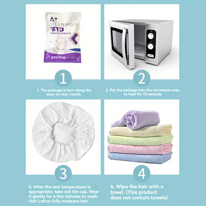 Шампунь в капсулах без воды, микроволновый, одноразовый, гипоаллергенный для взрослых, пожилых, прикованных к постели