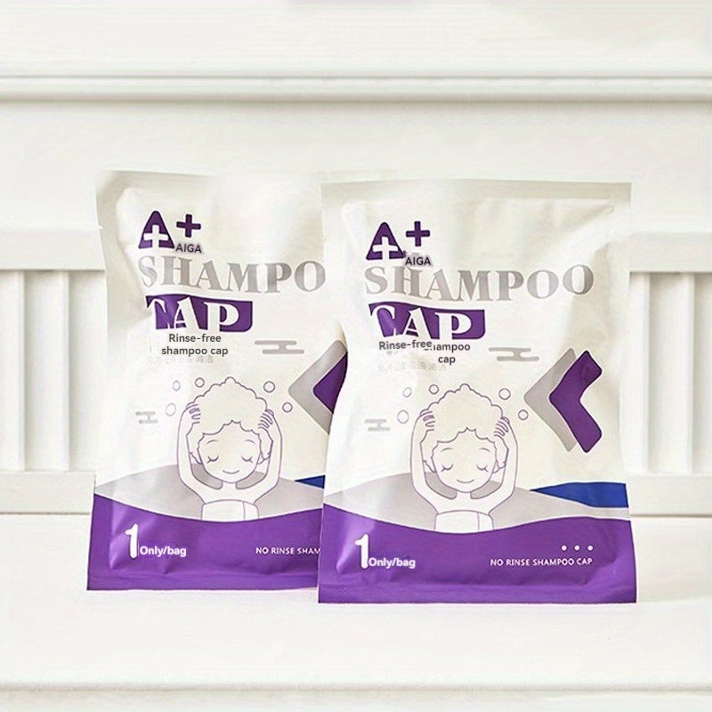 No Water Shampoo Caps Microwavable Disposable Hypoallergenic for Adults Elderly Bedridden