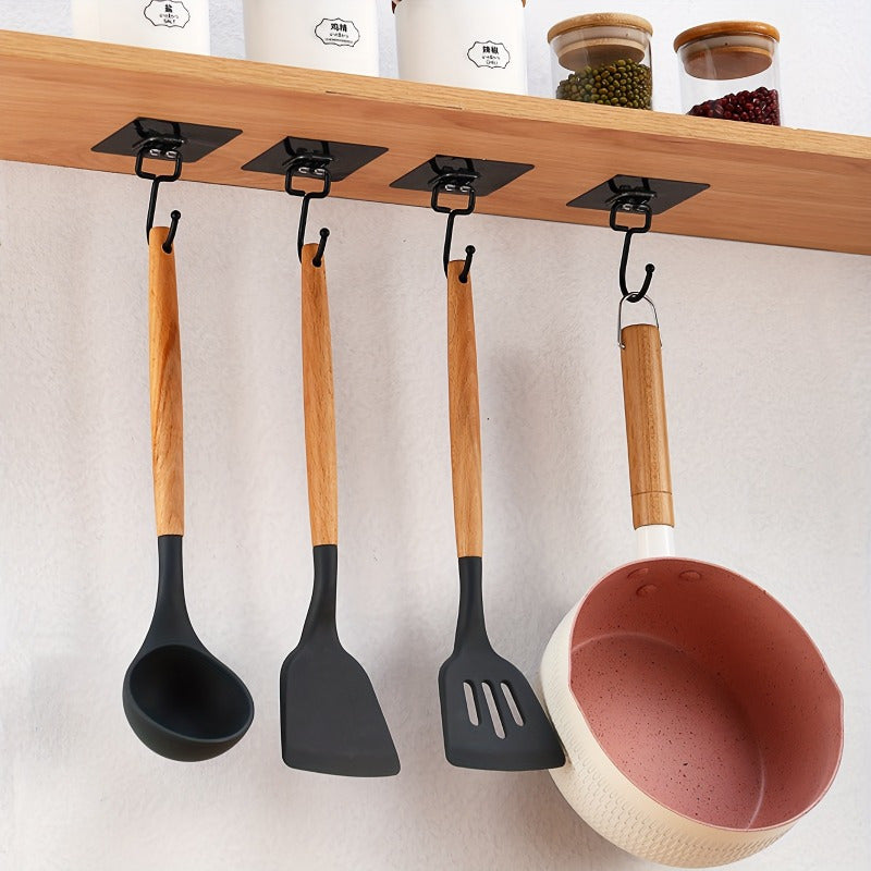 6 ganchos de pared resistentes al agua para abrigos, sombreros, toallas, llaves, autoadhesivos, útiles para el hogar