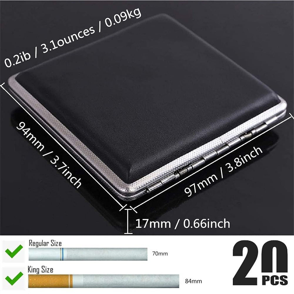 Unisex zanglamaydigan po'latdan yasalgan sigareta qutisi, 20 ta sigareta uchun, gul naqsh bilan