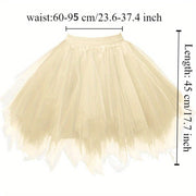 Women's Petticoat Skirt Bustle for Weddings and Cosplay Adjustable Waist 59.94-95cm Polyester