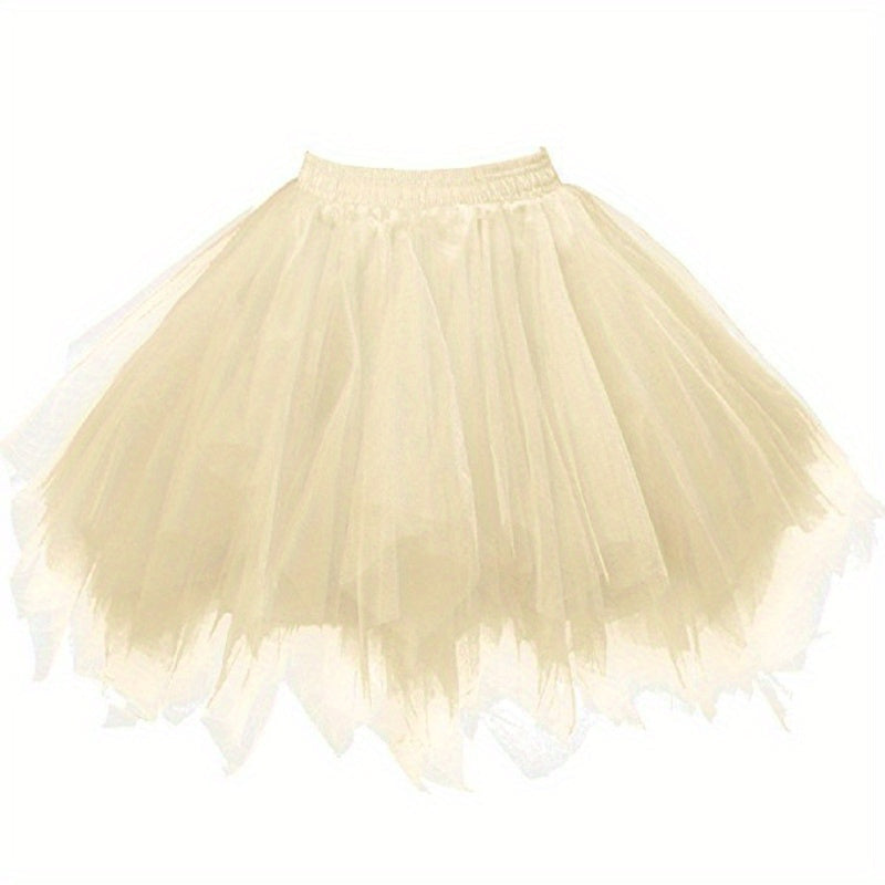 Women's Petticoat Skirt Bustle for Weddings and Cosplay Adjustable Waist 59.94-95cm Polyester