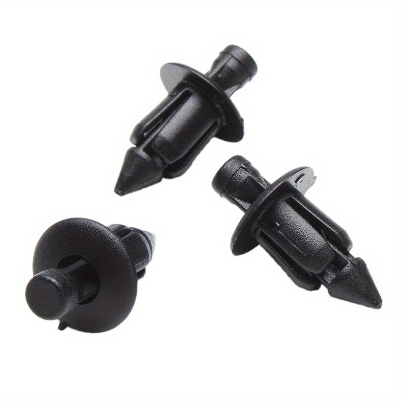 50Pcs Black 6mm Rivet Clips for Motorcycle Body Panel Fasteners