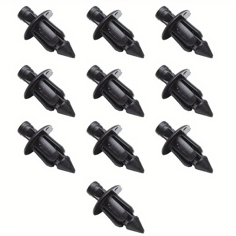 50Pcs Black 6mm Rivet Clips for Motorcycle Body Panel Fasteners