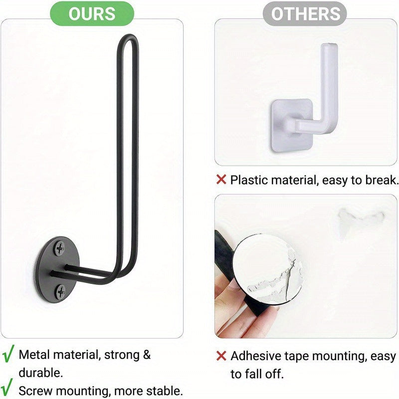 Perchero de pared en forma de L para gorras de béisbol y ropa