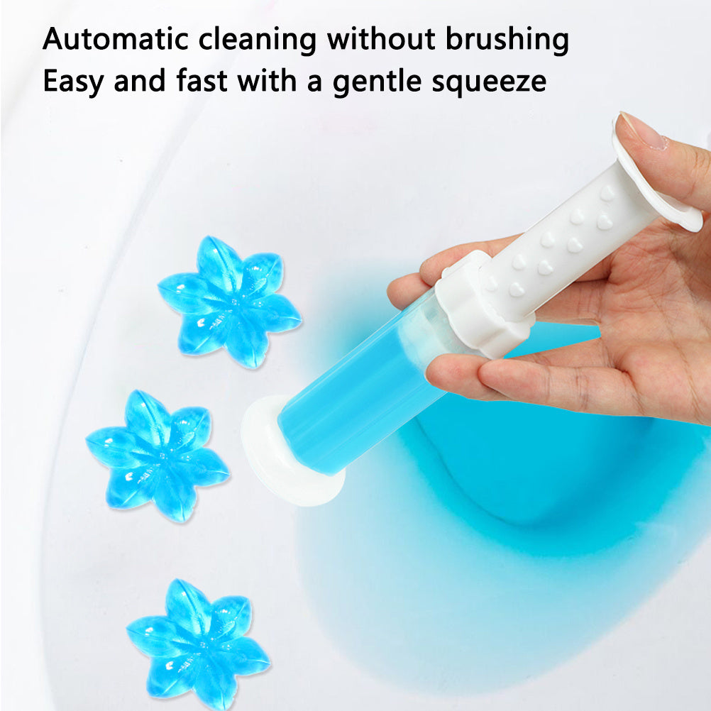 6pcs Toilet Bowl Cleaner Gel Stamps with Fresh Floral Scent, Removes Limescale