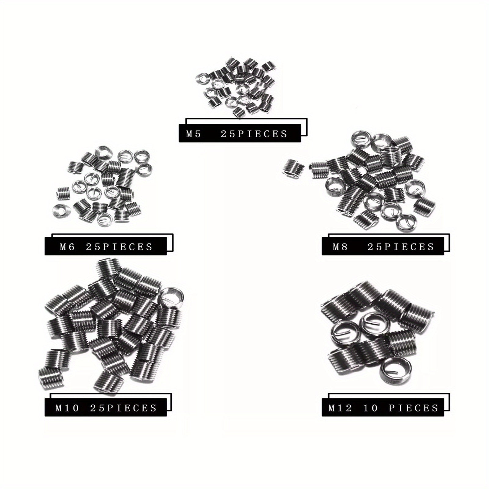 Профессиональный набор для ремонта резьбы 131 шт. Высокоскоростная сталь Helicoil для металла