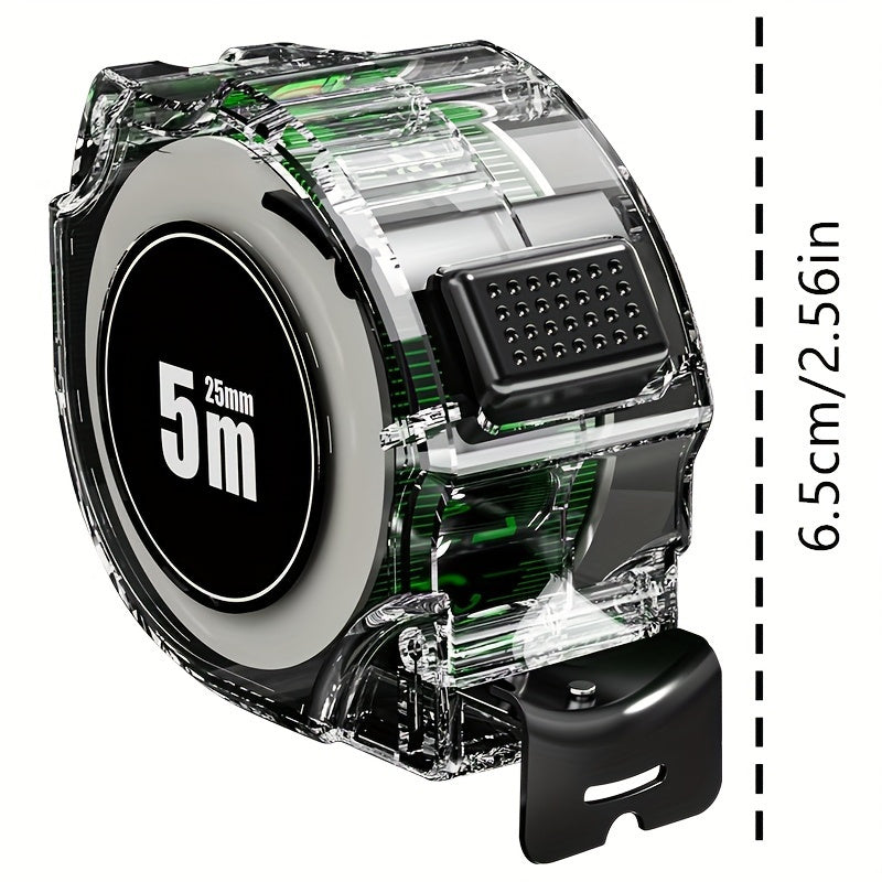 Cinta métrica de acero de bloqueo automático, regla de tinta láser de alta precisión, herramienta de medición