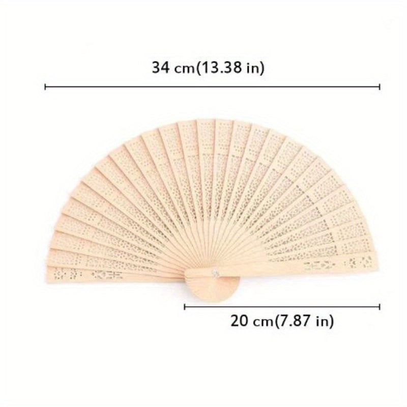 Personalized Carved Wood Wedding Fans Sets of 10 or 20 with Organza Bags Bridal Party Favors