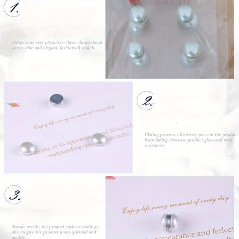 Ayollar hijab magnitlari, sun'iy marjon broshi va magnitli yopqich bilan