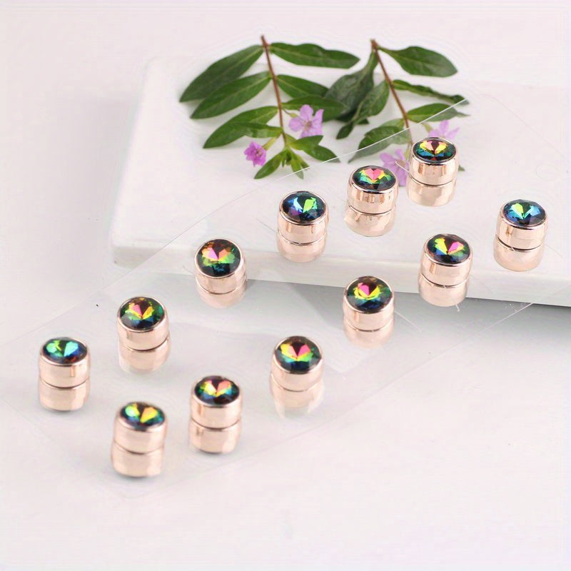 Magnetic Scarf Buckle Set of 4/12 Rhinestone Fashion Accessories for Collars and Headwear