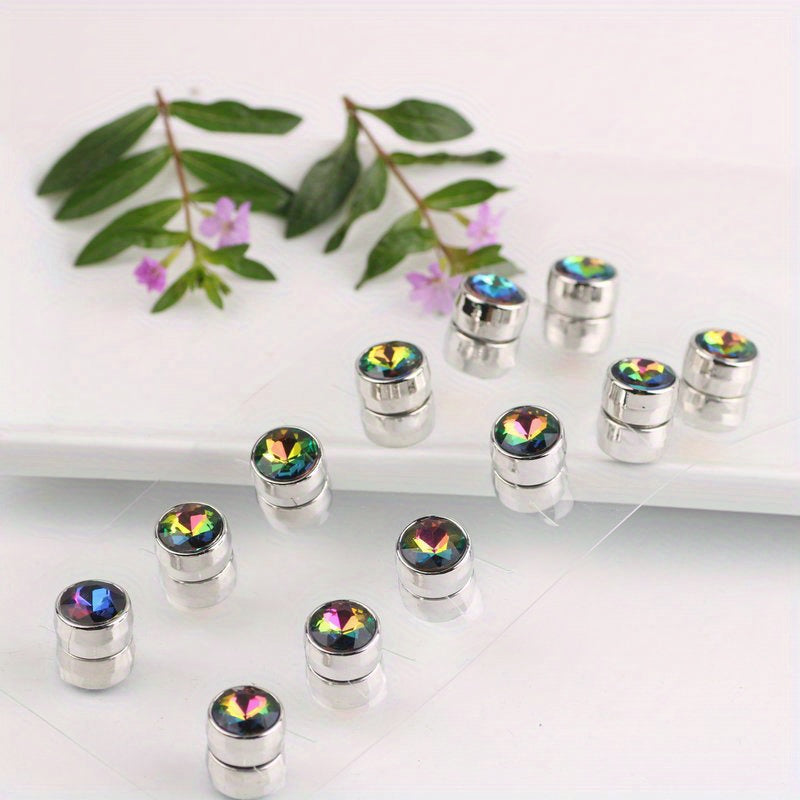 Magnetic Scarf Buckle Set of 4/12 Rhinestone Fashion Accessories for Collars and Headwear