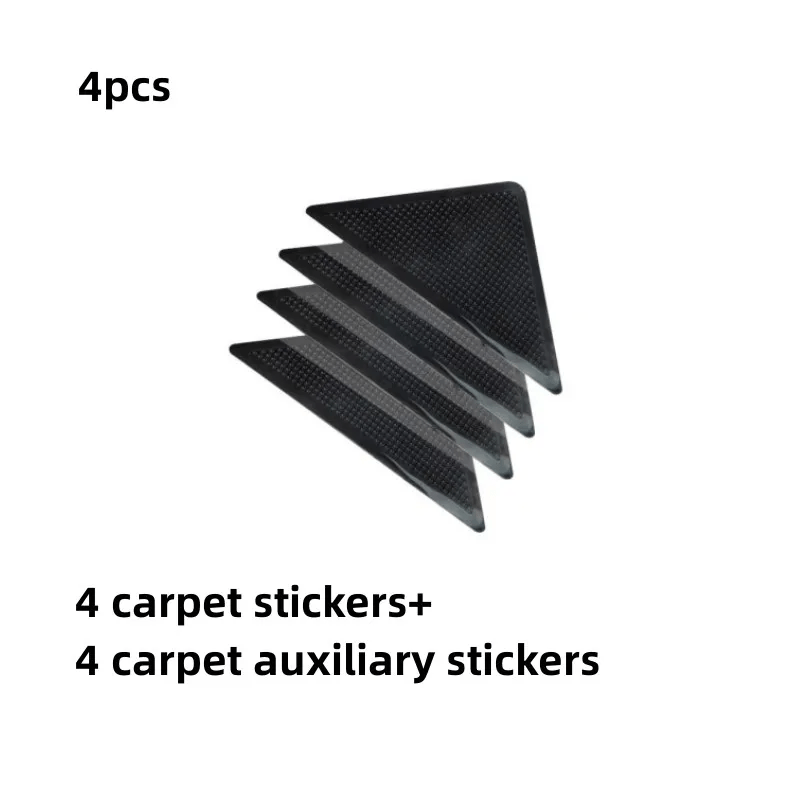 Triangle Rug Gripper Set of 4 or 8 Washable Non-slip Rubber Mats